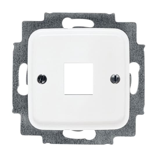 Busch-Jaeger 2CKA001753A3833 Zentralscheibe Modular-Jack-Einsatz, Keystone 1-fach Reflex SI alpinweiß