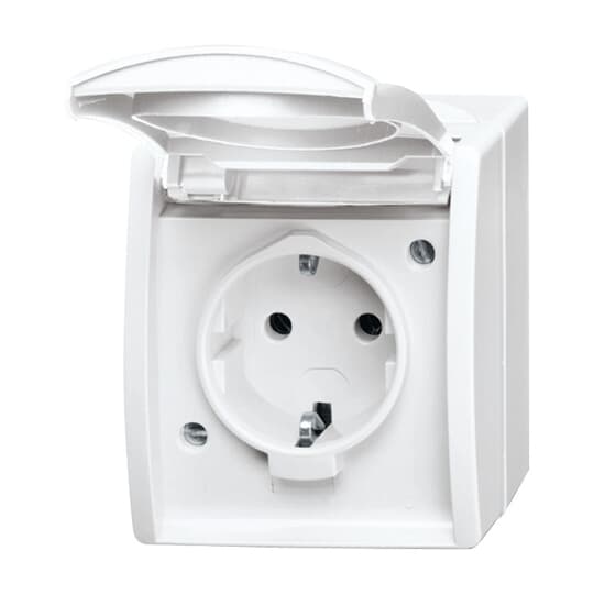 Busch-Jaeger 2CKA002083A0834 SCHUKO® Steckdose mit Klappdeckel 16 A ocean® weiß