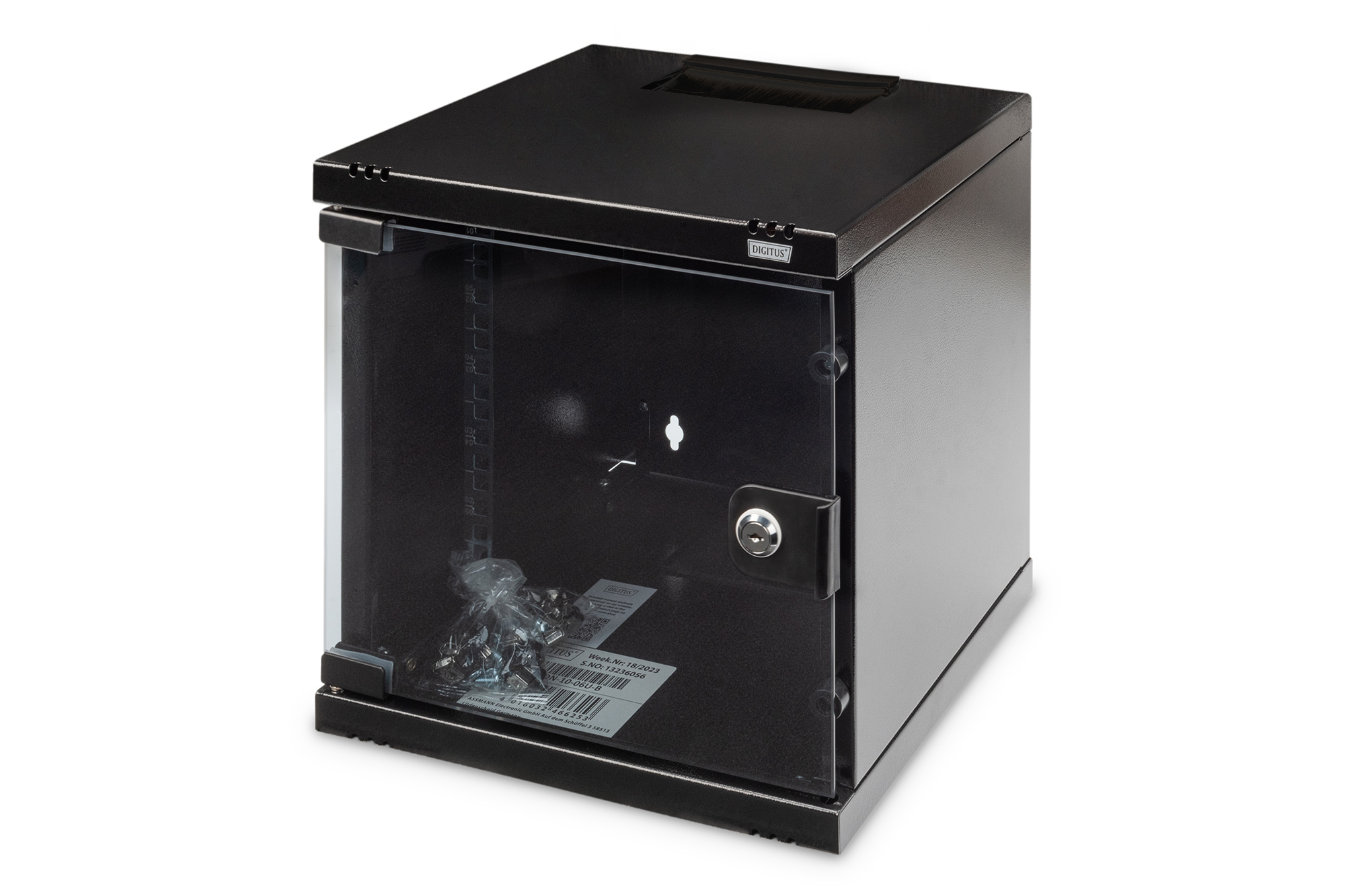 Digitus DN-10-06U-B 254 mm (10") 6HE Wandgehäuse 330x312x300 mm, Farbe (RAL 9005) schwarz