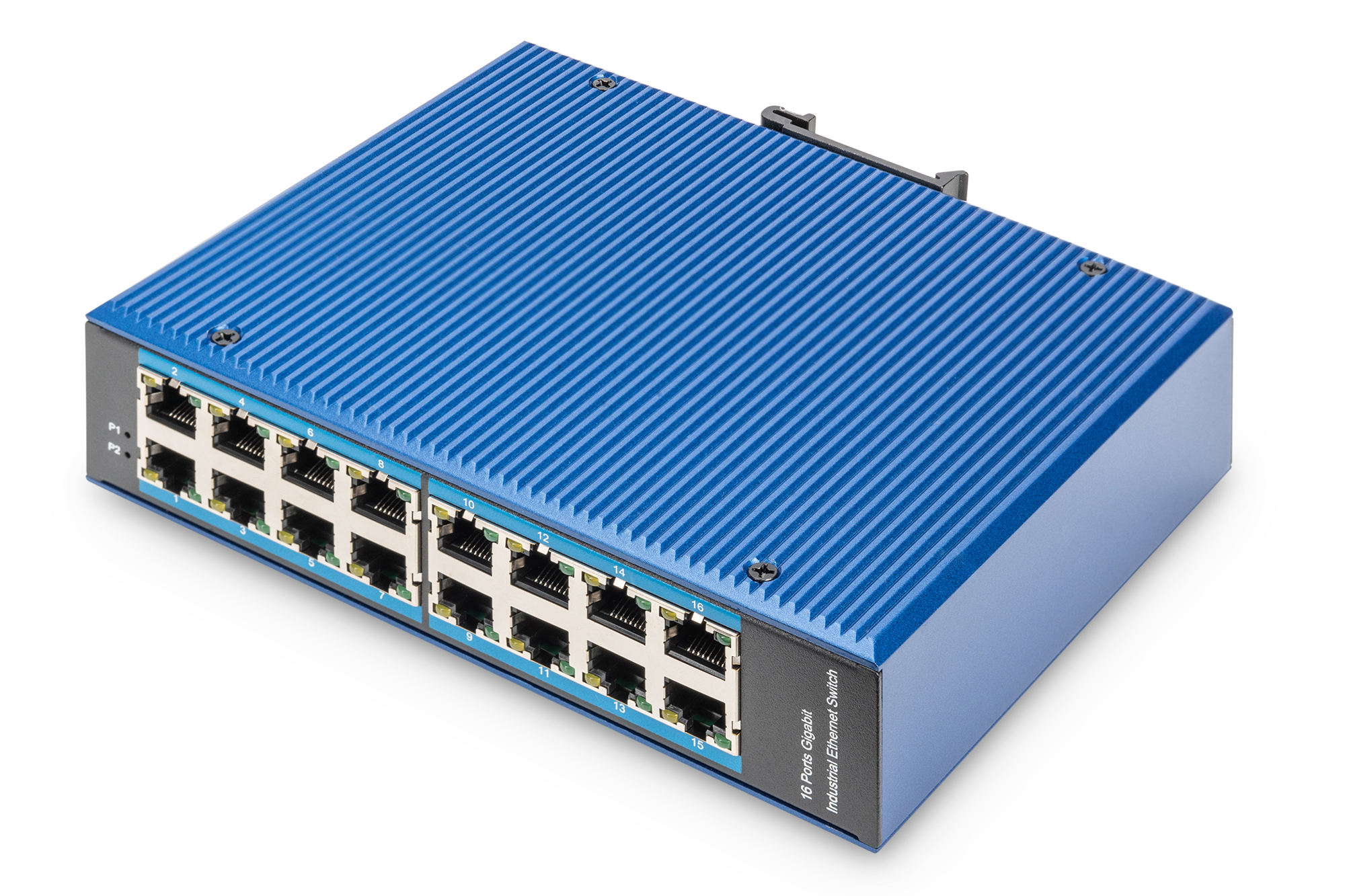 Digitus DN-651129 16 Port 10/100/1000Mbps Industrieller Switch Hutschienen und Wandmontage