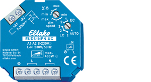 Eltako 61100801 Universal-Dimmschalter, Power MOSFET bis 400W, NPN-UC