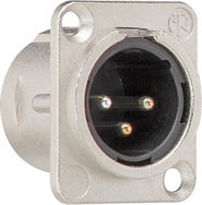 Gira 003700 XLR-Steckverbinder, D-Serie Flanschstecker