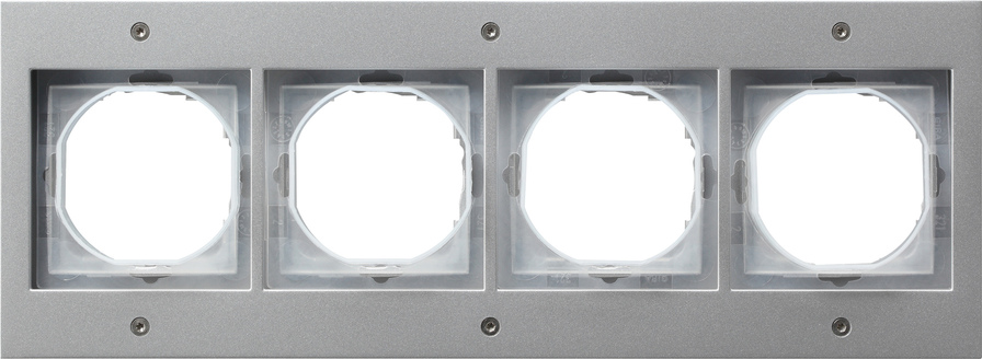 Gira 021465 Abdeckrahmen Gira TX_44 Farbe Farbe Alu (lackiert) 4-fach