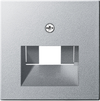 Gira 027026 Abdeckung für UAE/IAE (ISDN)-und Netzwerk-Anschlussdose Farbe ohne Beschriftungsfeld alu