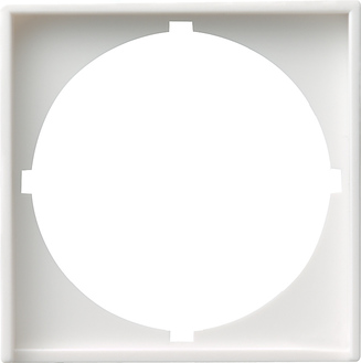 Gira 028103 Adapterrahmen mit rundem Ausschnitt für Geräte mit Abdeckung (50 x 50 mm) reinweiß glänzend