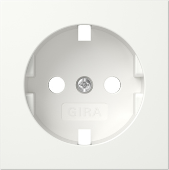 Gira 492003 Abdeckung für SCHUKO-Steckdose 16 A 250 V~ System 55 reinweiß glänzend